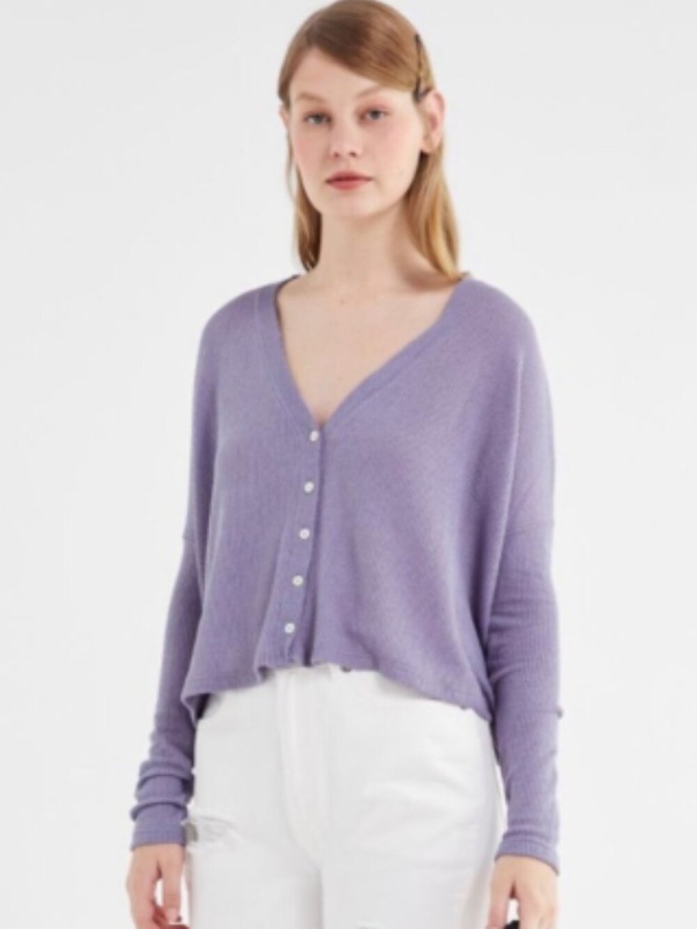 Urban Outfitters Out From Under Courtney Essential Cardigan, Purple - Size Large